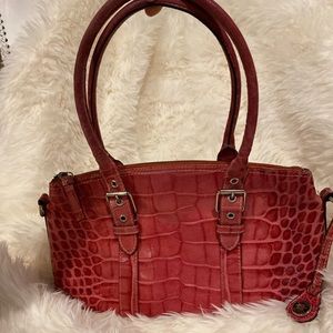 Dooney & Bourke Croc Embossed Leather Satchel